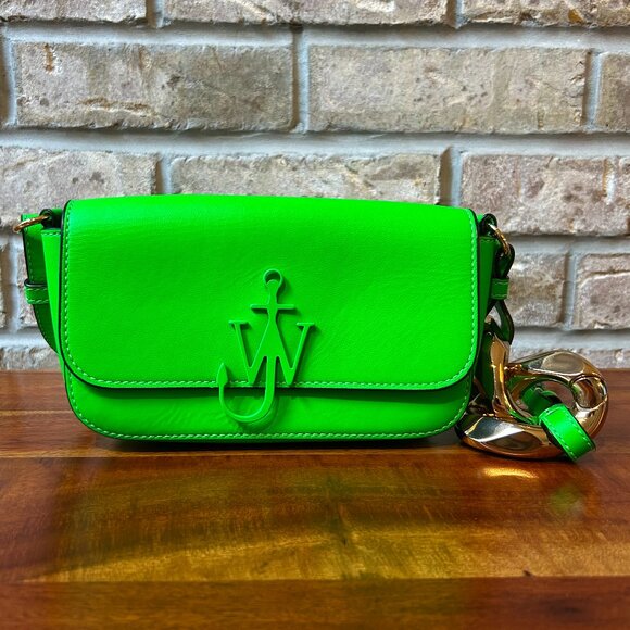 JW ANDERSON Chain Baguette Anchor Bag - Neon Green - Picture 1 of 6